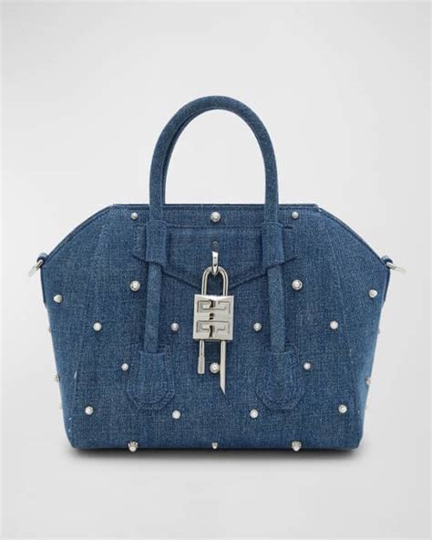 givenchy antigona mini used|givenchy mini antigona lock denim tote bag.